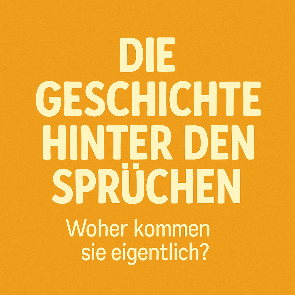 Die Geschichte hinter unseren Sprüchen – Woher kommen sie eigentlich?