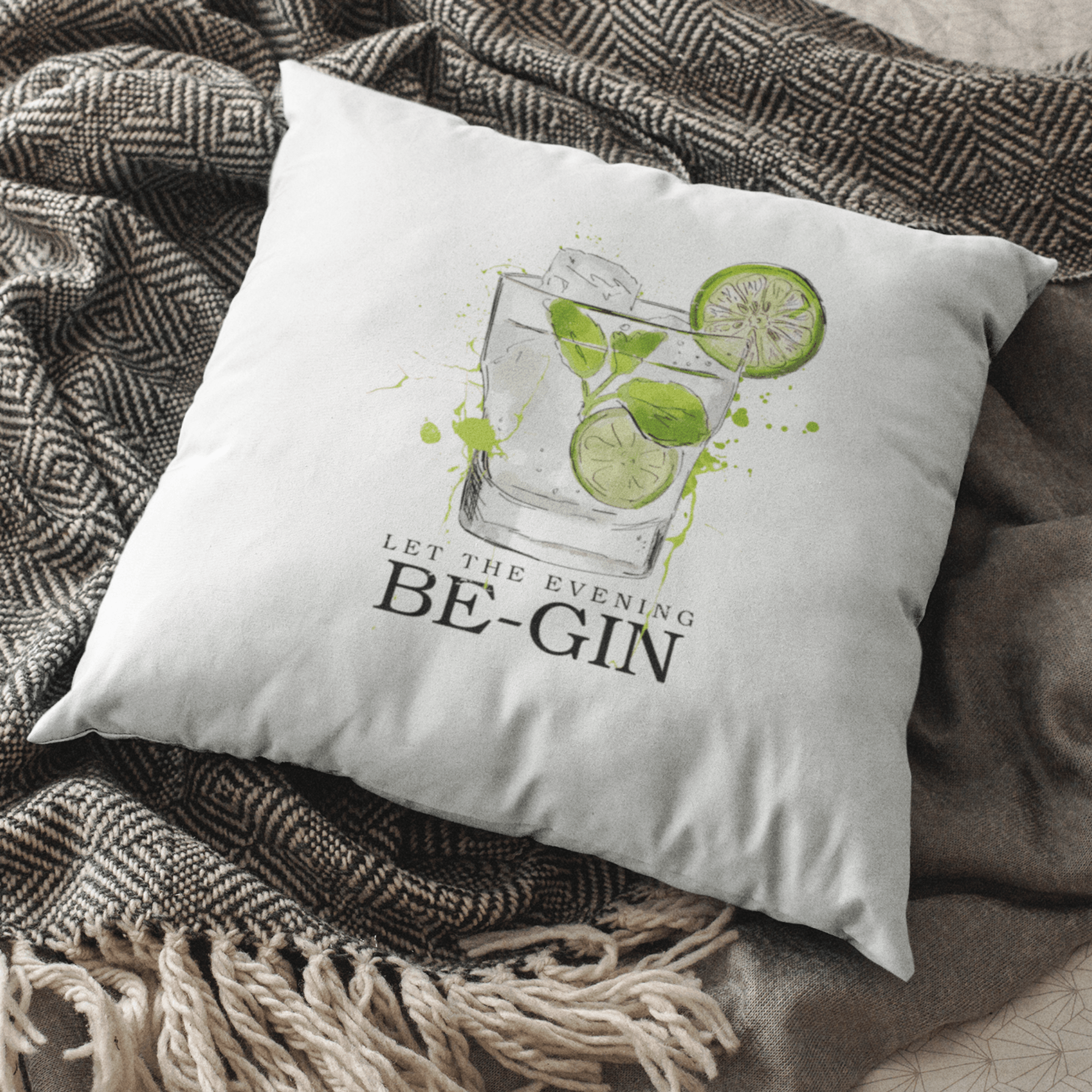 BE-GIN KISSEN - Kopfkissen 40x40cm - DizzyDrafts.com