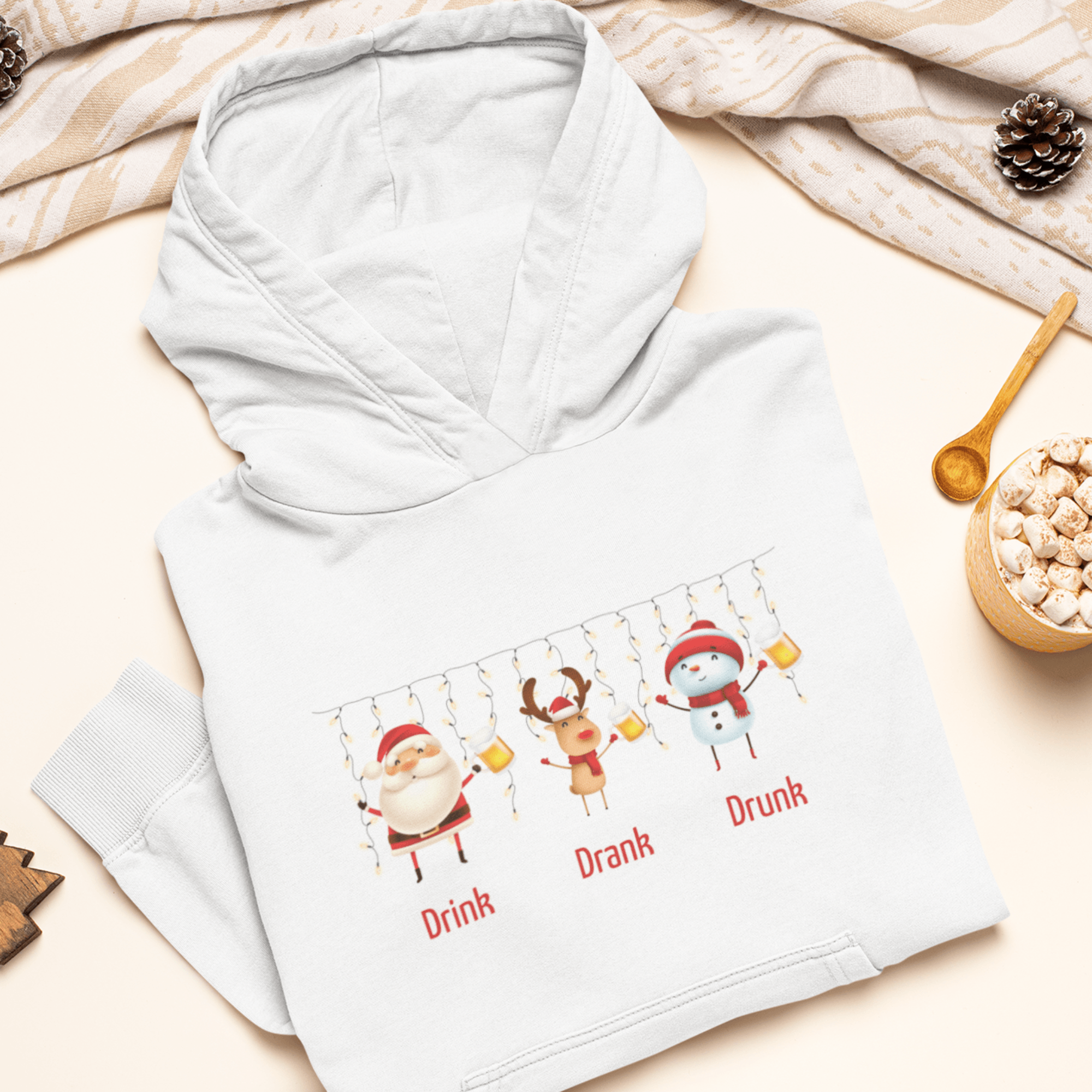 DRINK DRANK DRUNK - BIER - Unisex Kapuzenpullover Hoodie - DizzyDrafts.com
