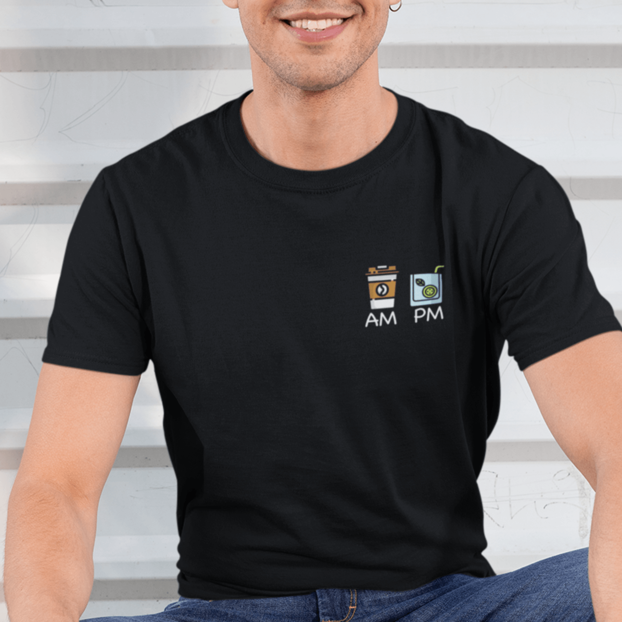AM PM GIN - Herren Organic Shirt - DizzyDrafts.com