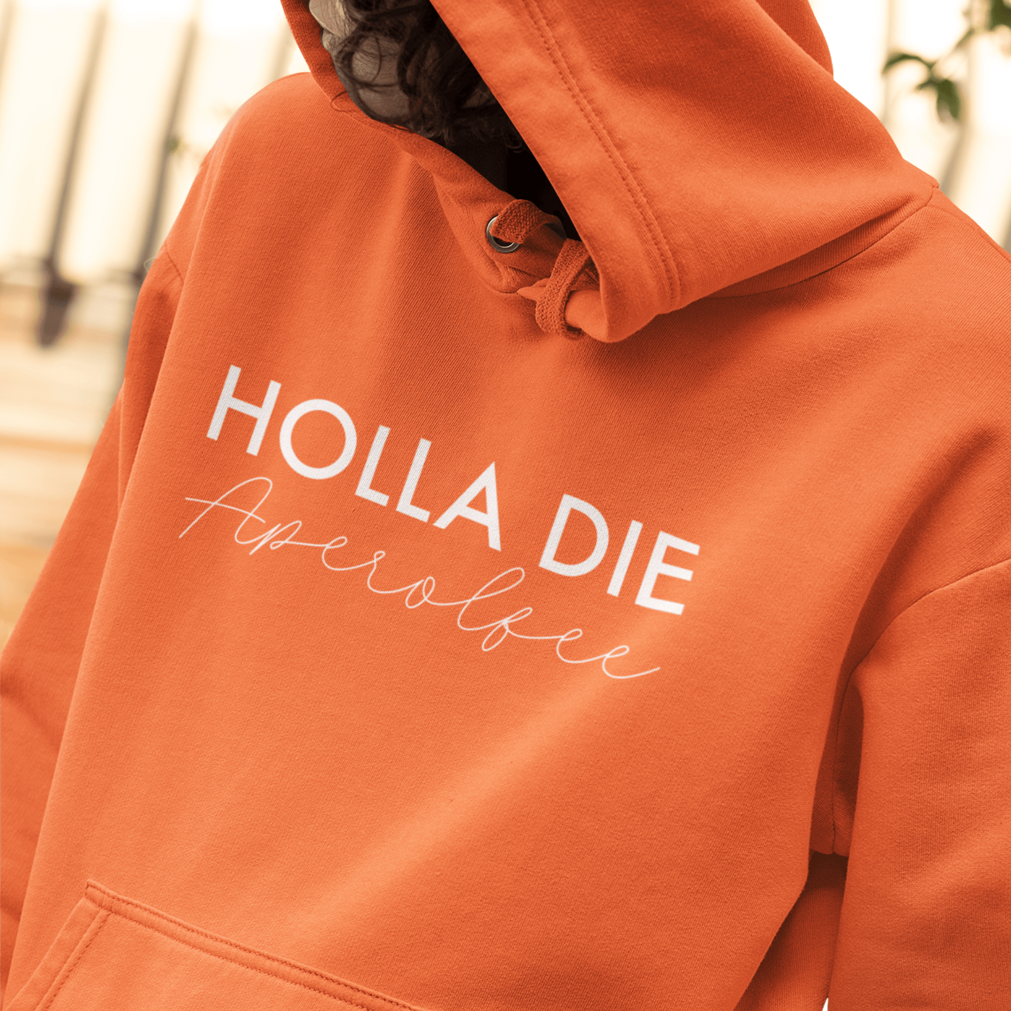 HOLLA DIE APEROLFEE - Unisex Organic Hoodie - DizzyDrafts.com