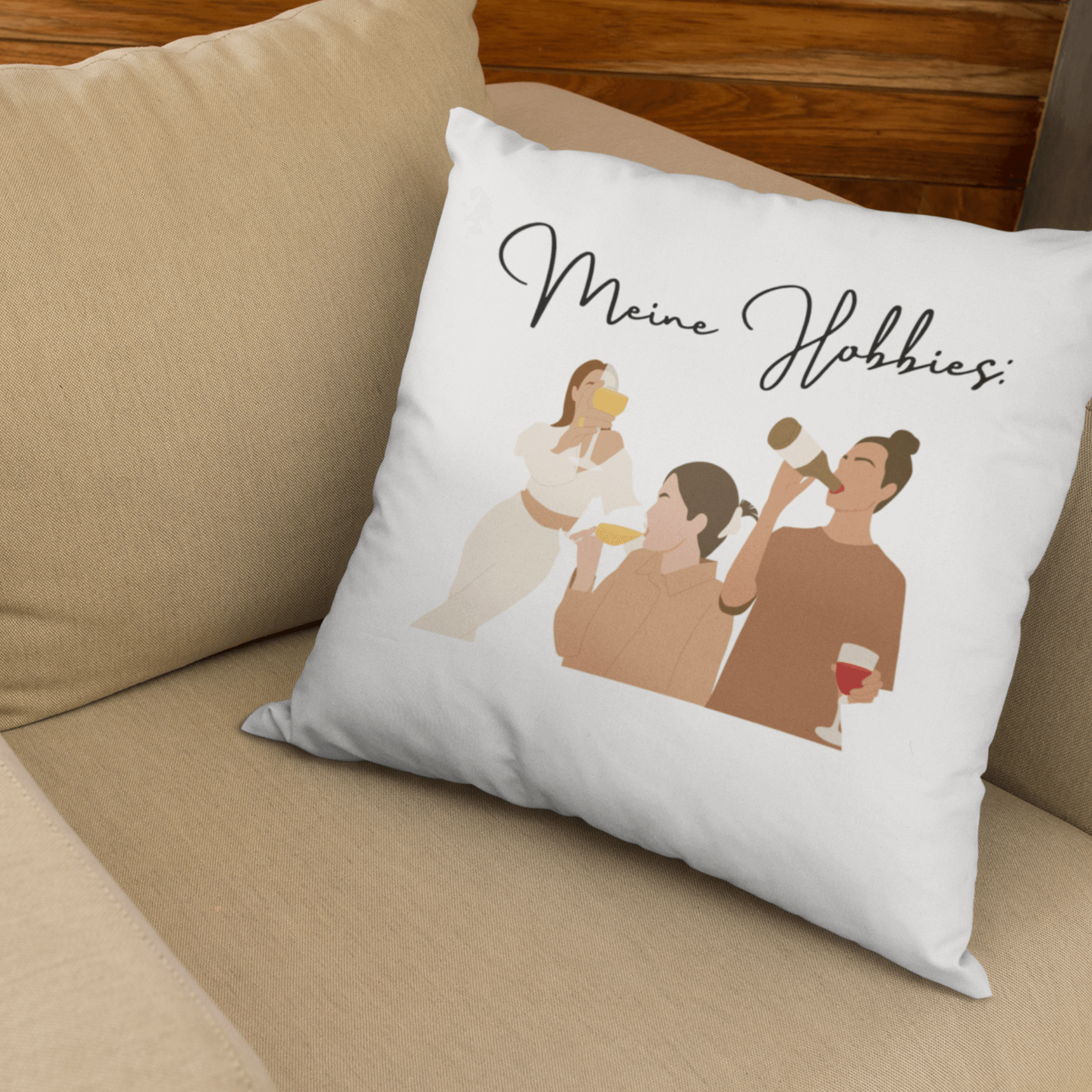 MEINE HOBBIES - Kopfkissen 40x40cm - DizzyDrafts.com
