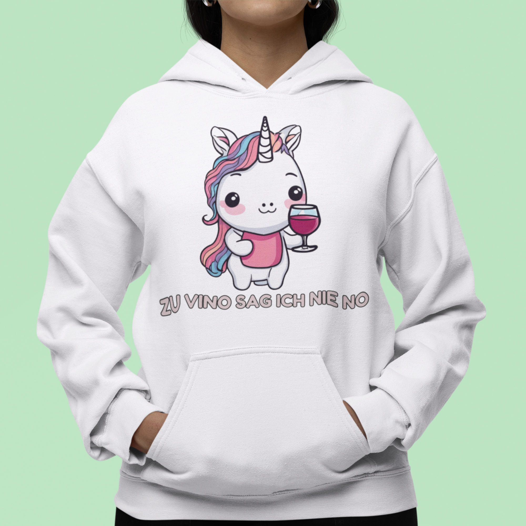 EINHORN VINO - Unisex Kapuzenpullover Hoodie