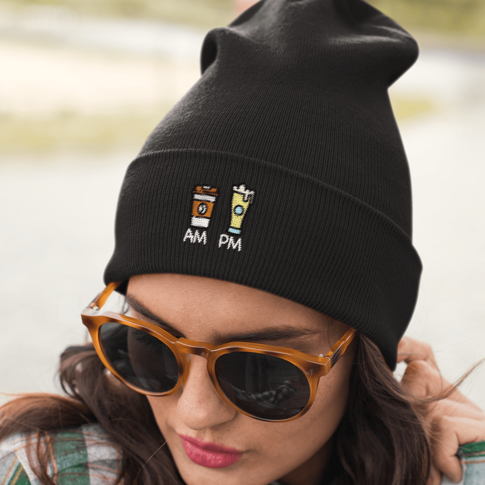 AM PM BEER MÜTZE - Beanie - DizzyDrafts.com