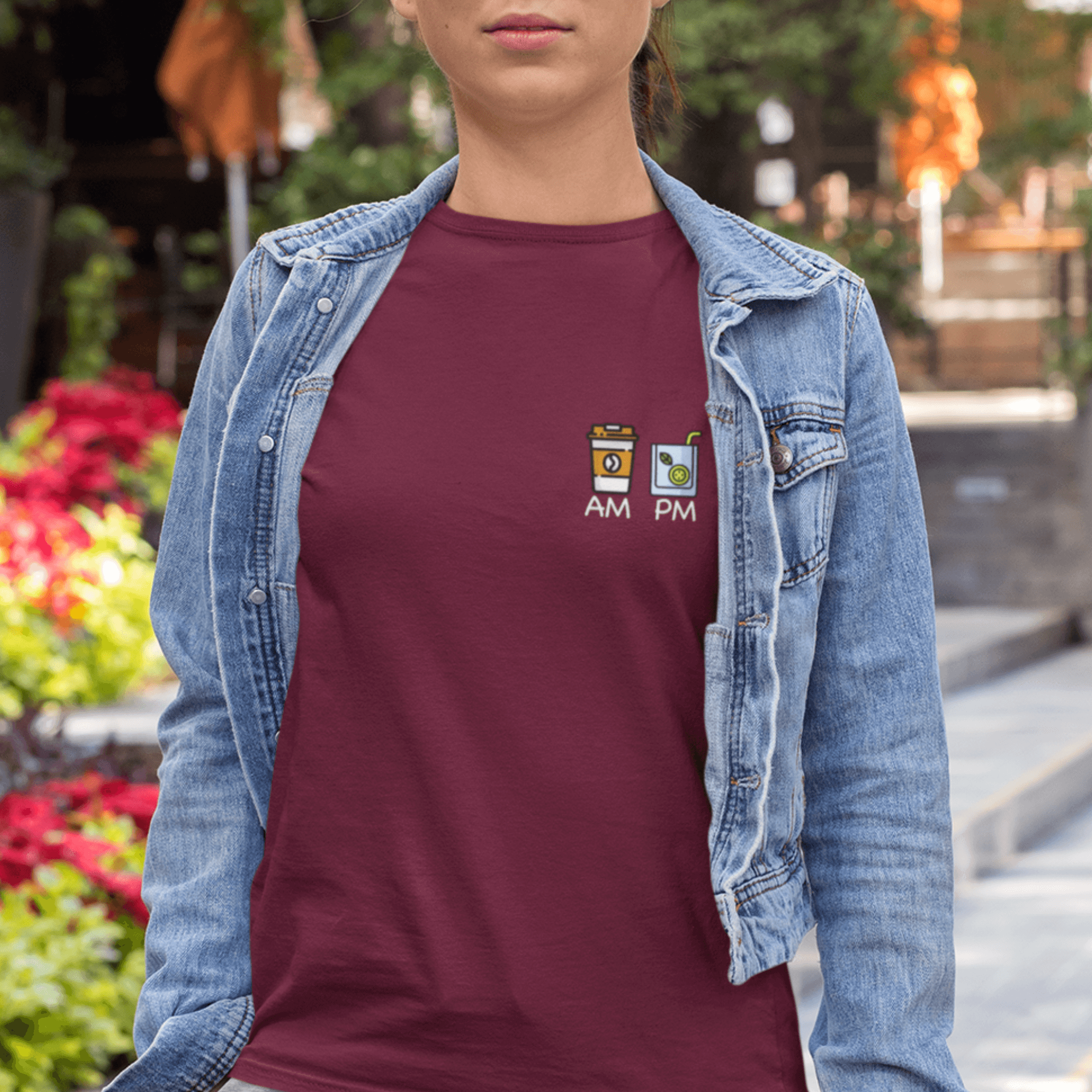 AM PM GIN - Damen Organic Shirt - DizzyDrafts.com