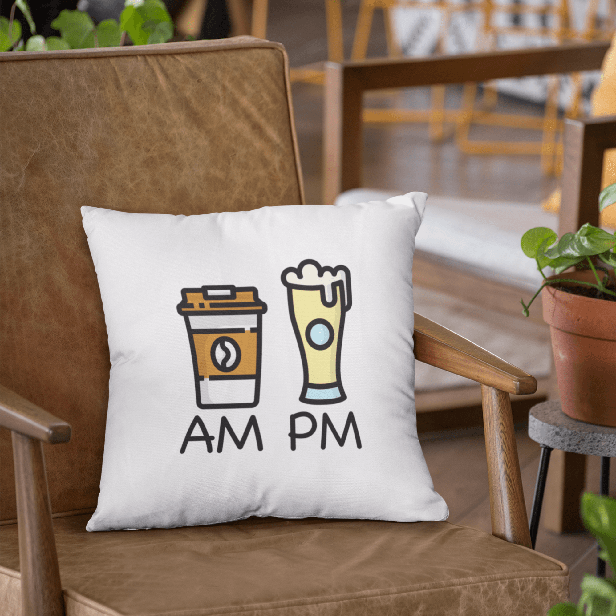 AM PM KISSEN - Kopfkissen 40x40cm - DizzyDrafts.com