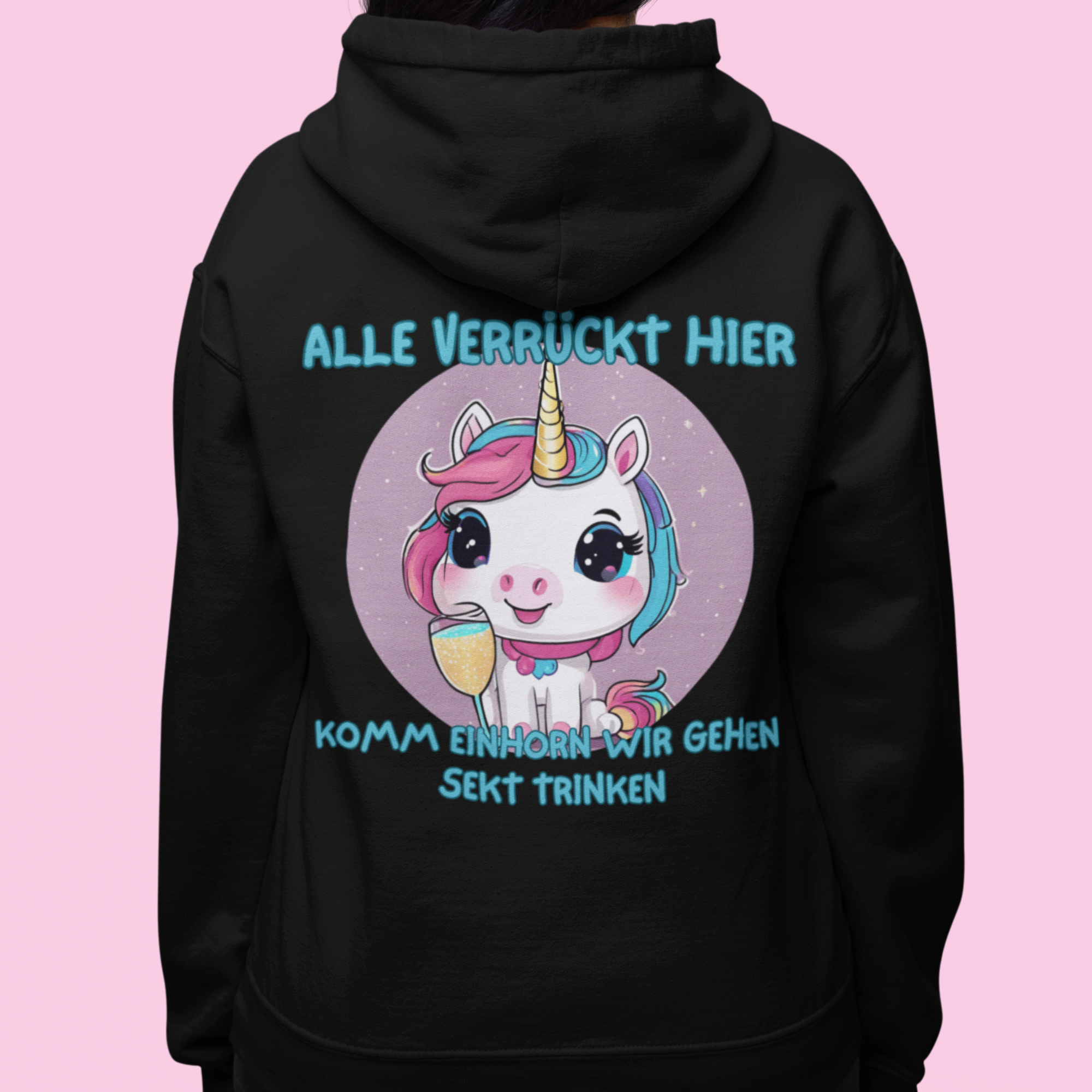 SEKT TRINKEN  Backprint - Unisex Kapuzenpullover Hoodie
