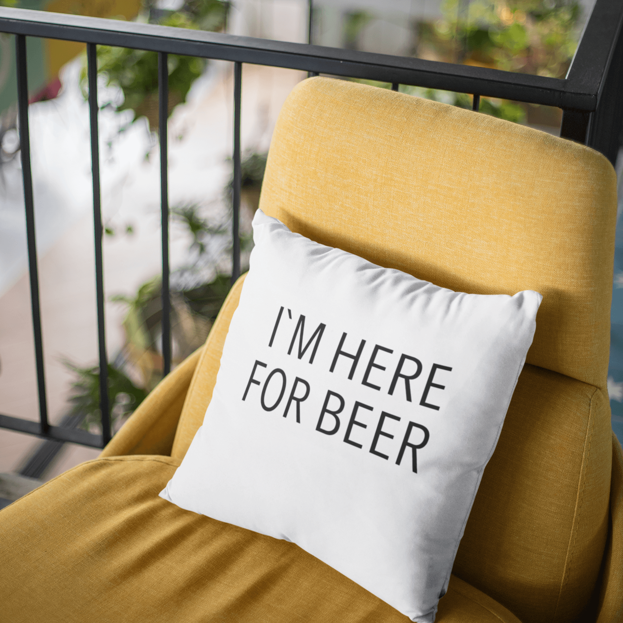 HERE FOR BEER KISSEN - Kopfkissen 40x40cm - DizzyDrafts.com
