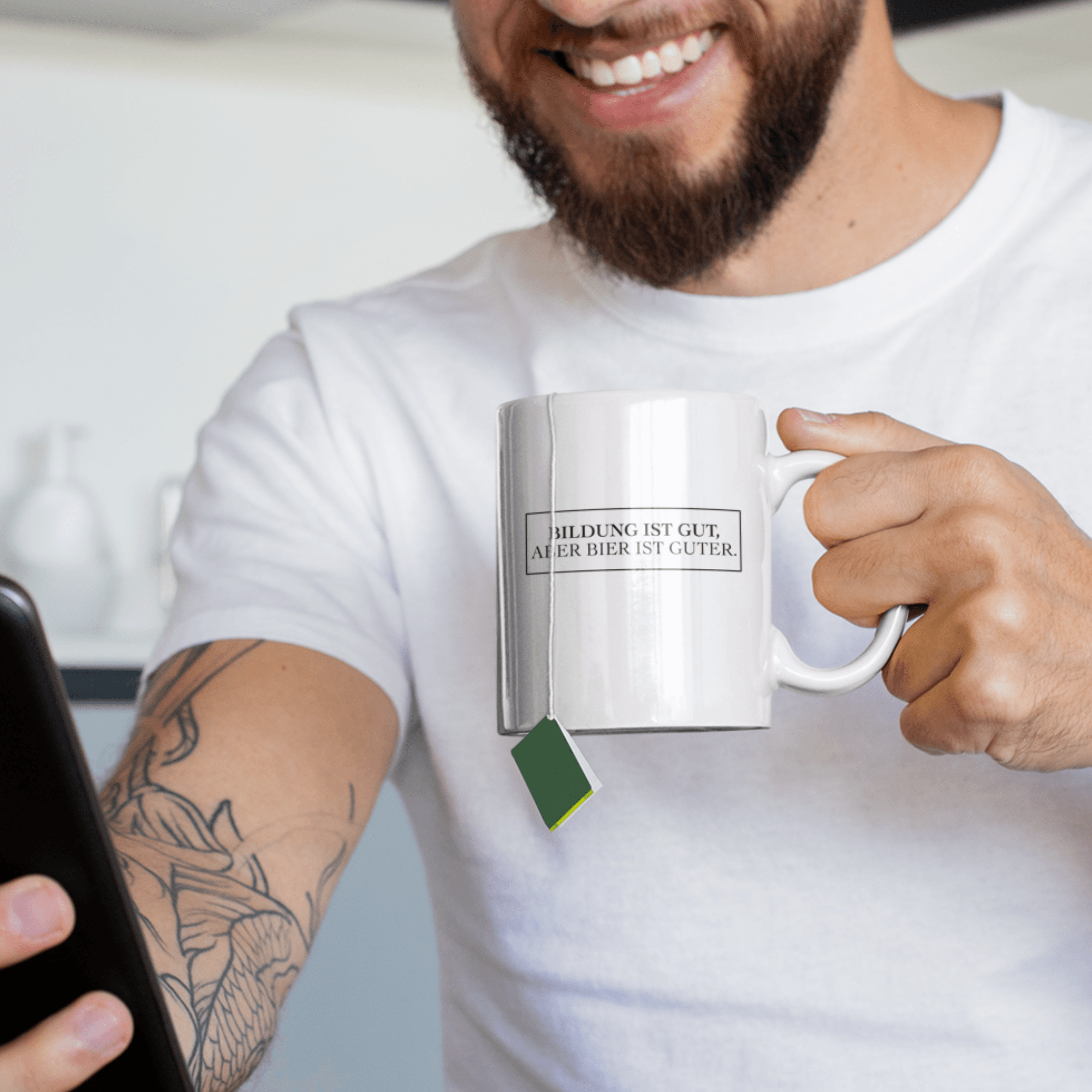 BILDUNG IST GUT, BIER - Tasse - DizzyDrafts.com